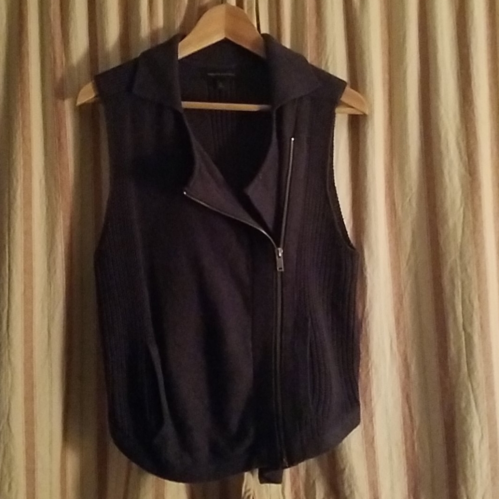 Navy Moto Sweater Vest